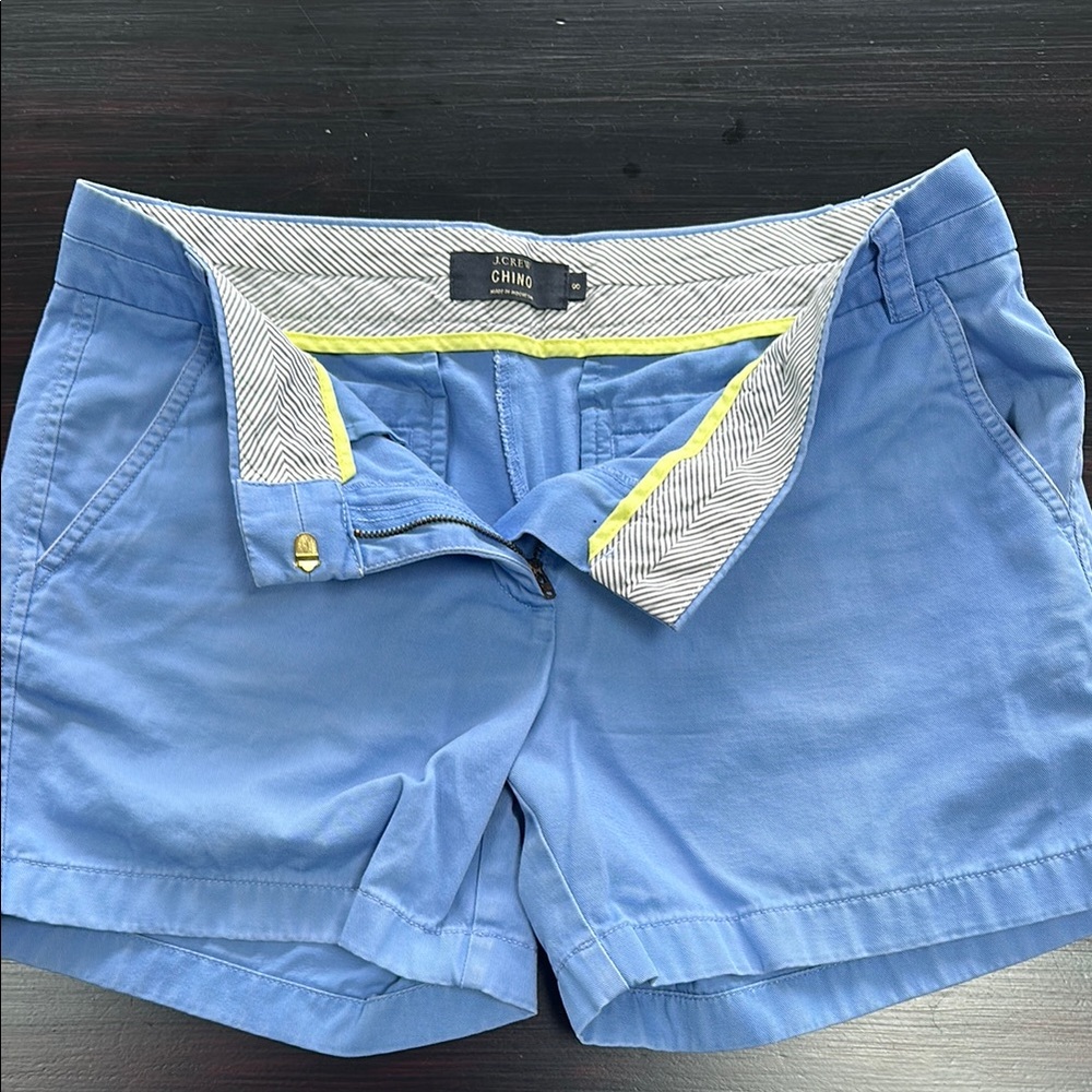 J. Crew Women's Sky Blue Chino Shorts size 8
